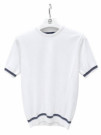 T-shirt tricot 1491 (M, Blanc)