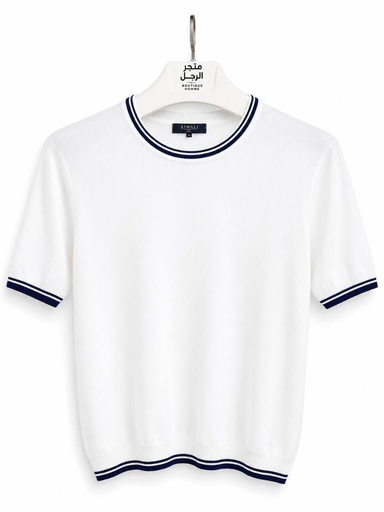 T-shirt tricot 1544 (M, Blanc)