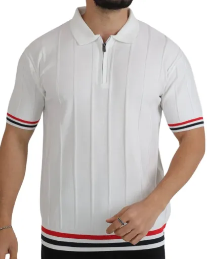 Polo tricot Atroy 10357 (Blanc, M)