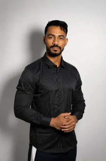 Chemise Liwali rayé 1017 (S, Kohl)