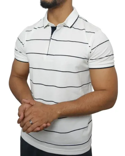 Polo RAY MONS T6016 (Blanc, L)